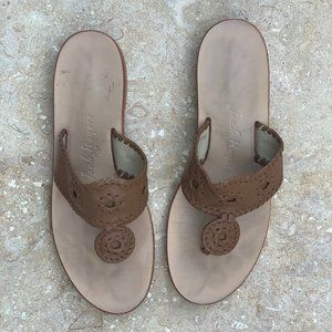 Brown Jack Roger Palm Beach Sandals Size 9